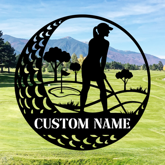 Custom Golf Wall Art Sign, Golf Ball Transport Design for Sports Room, Garage or Front Porch Decor