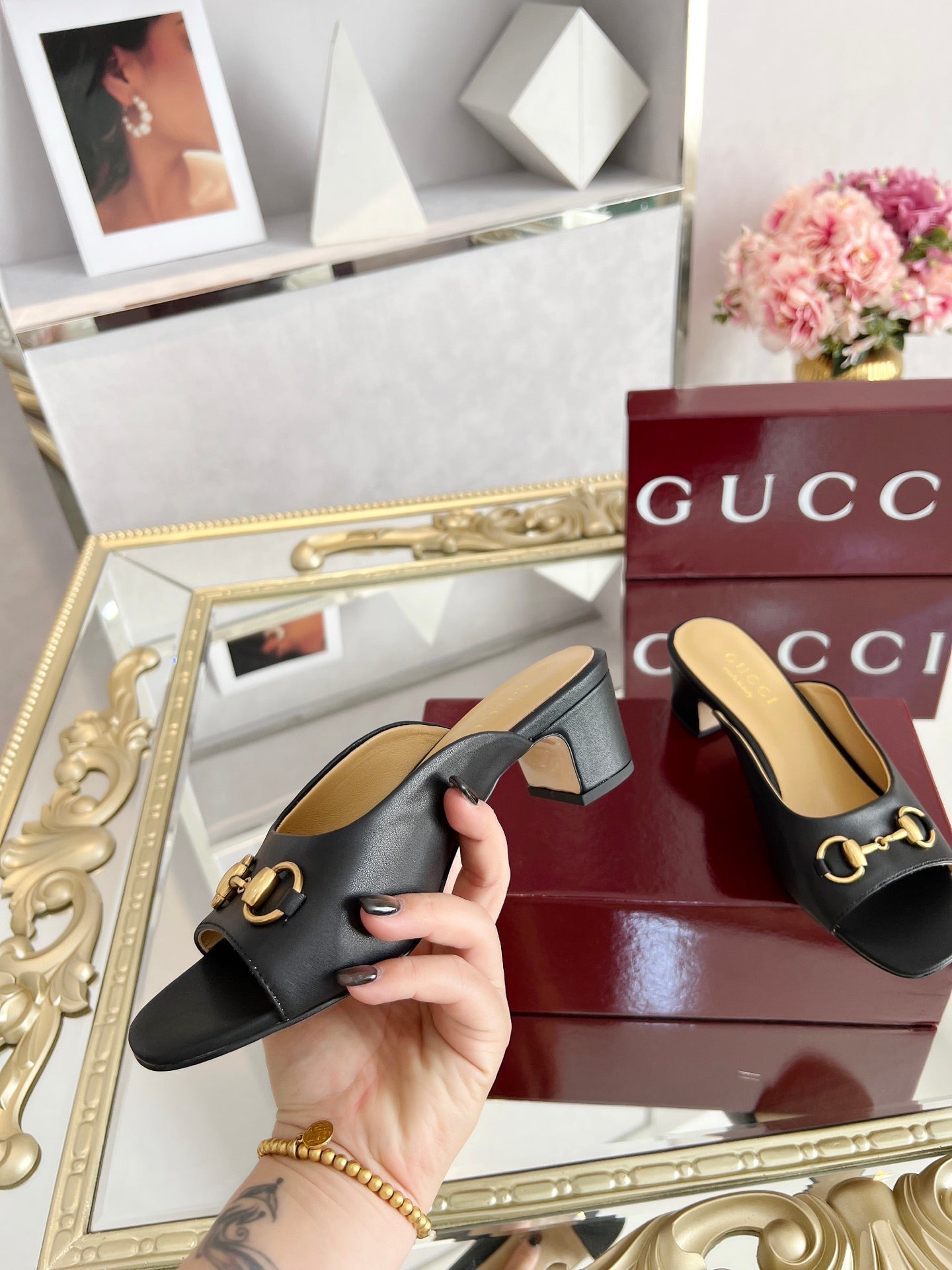 GG Chunky heel slippers 1825061302