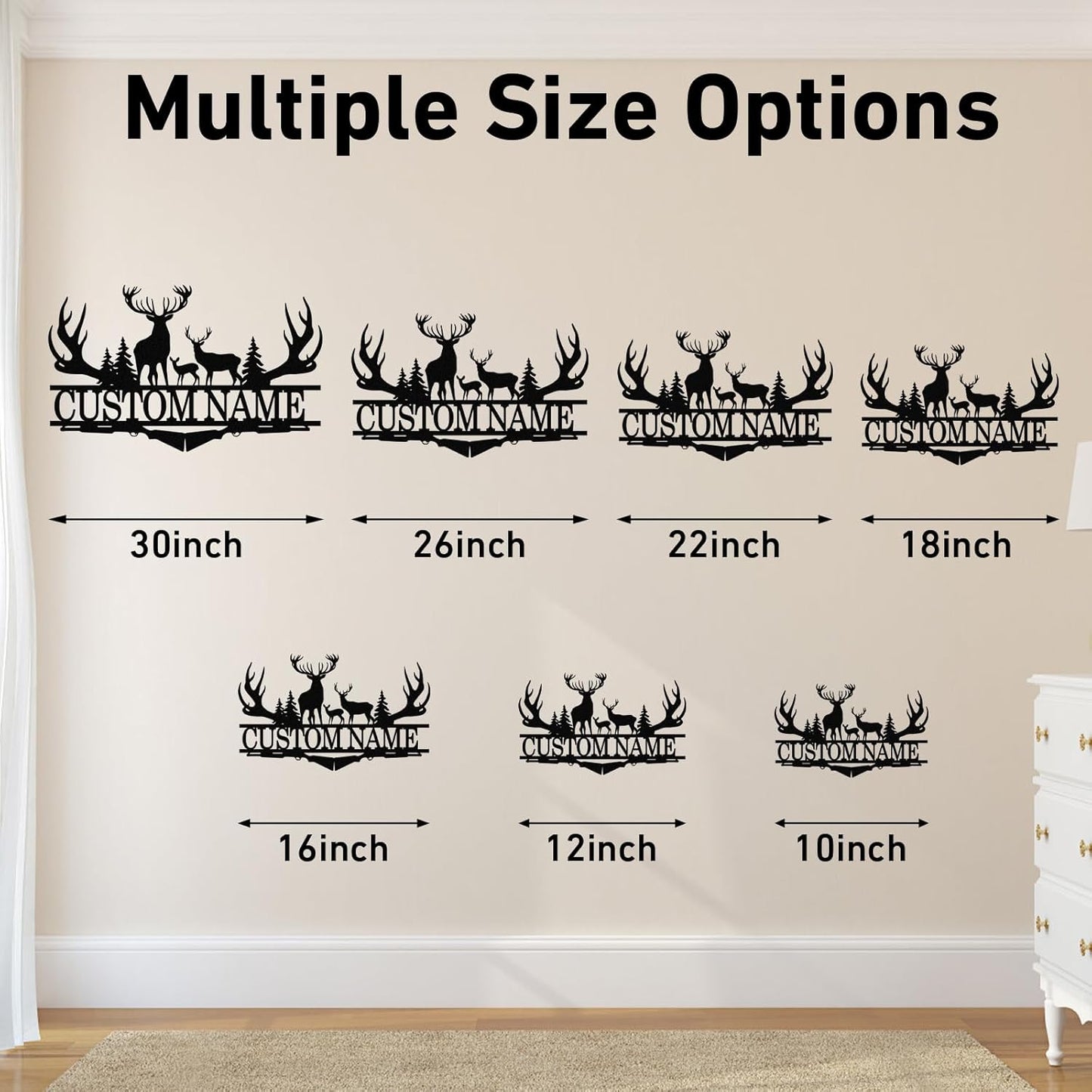Custom Deer Iron Sign - Rustic Metal Wall Decor for Nature Lovers