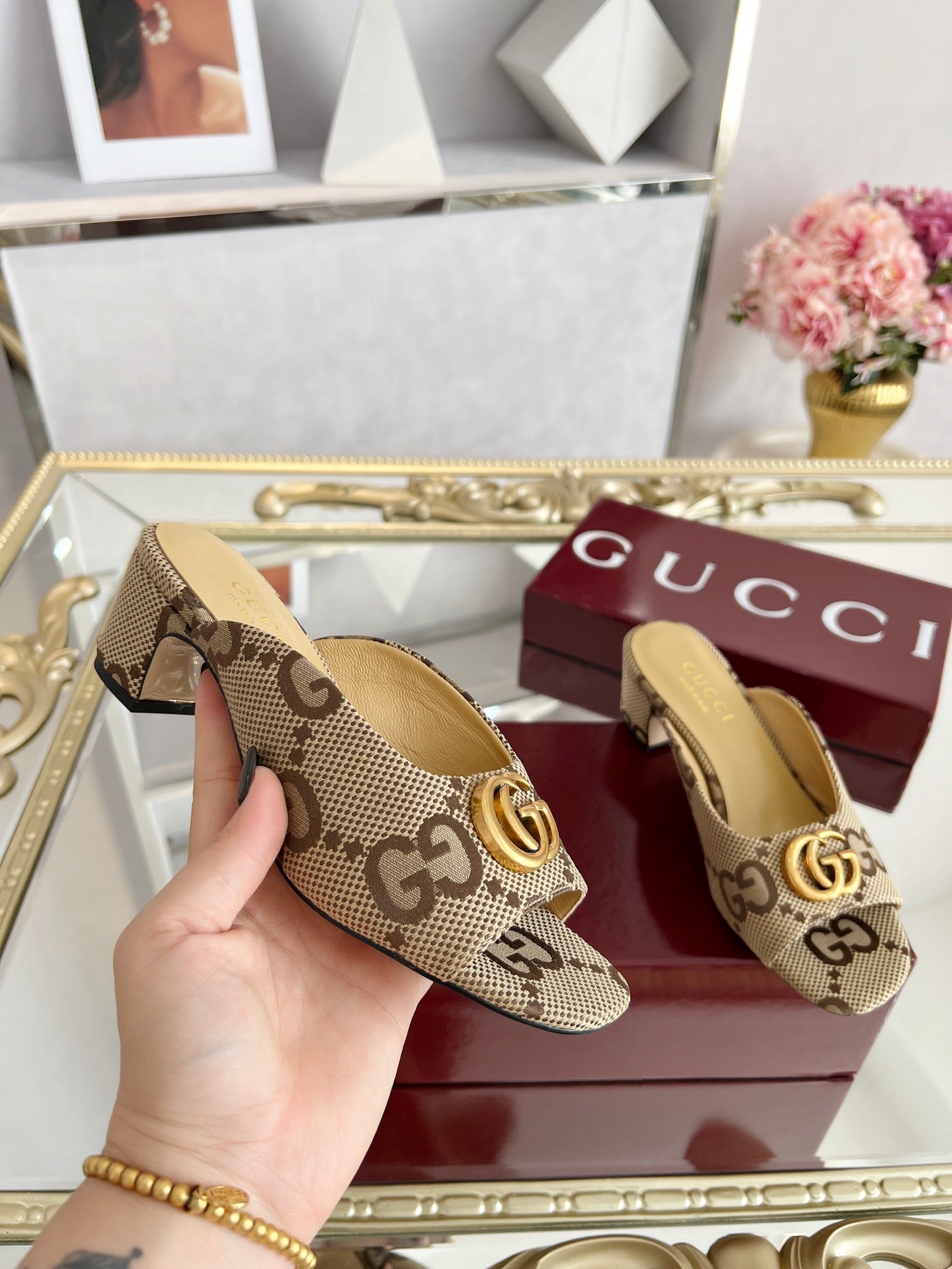 GG Chunky heel slippers 1825061302