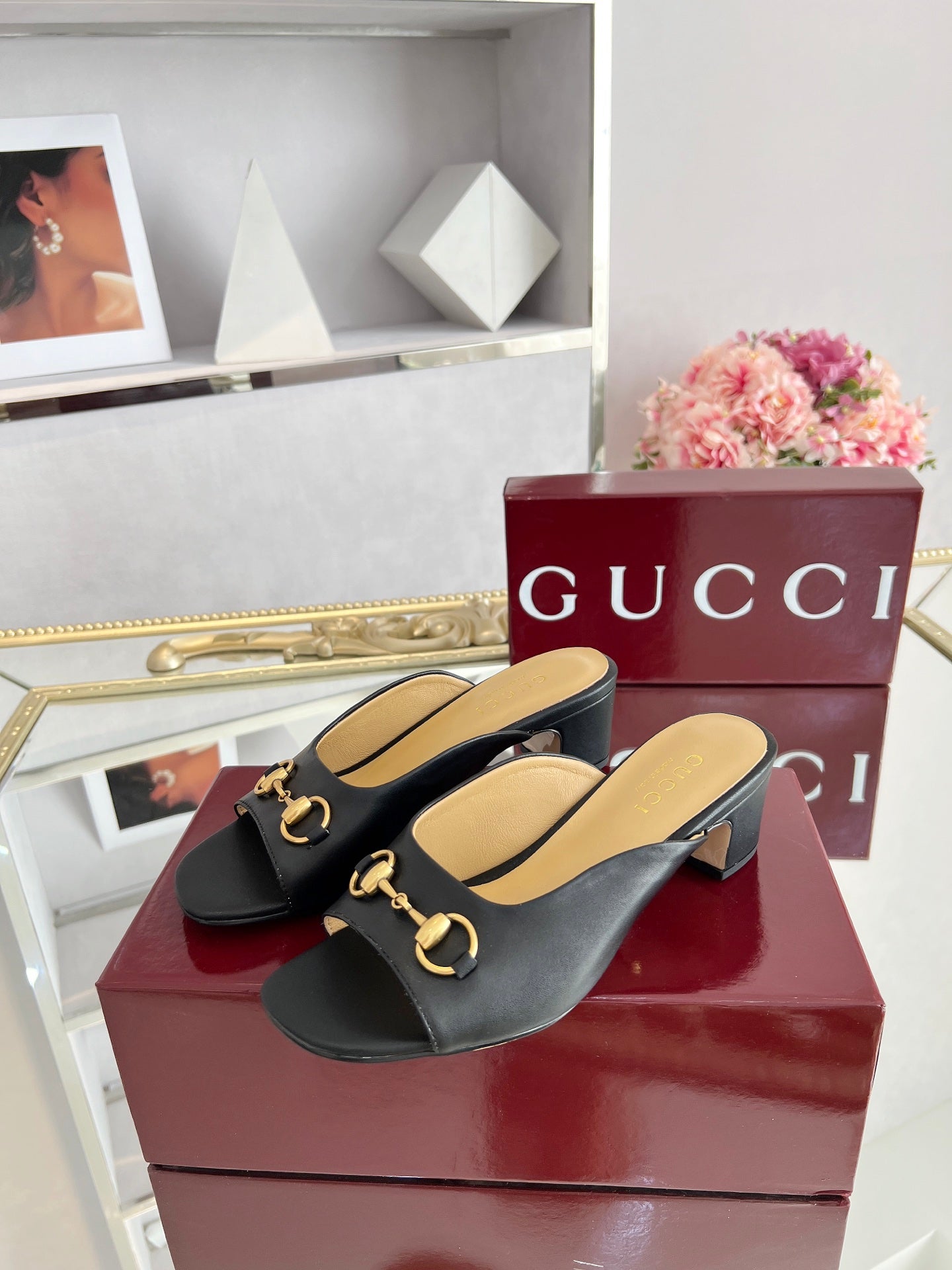 GG Chunky heel slippers 1825061302