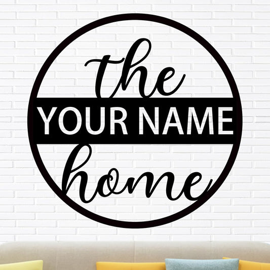 Custom Outdoor Family Name Metal Sign Front Porch Wall Decor for Wedding Housewarming Anniversary