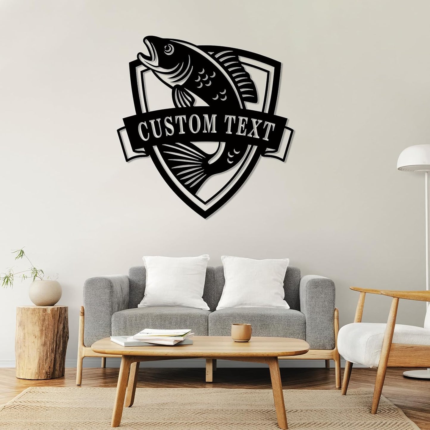 Custom Bass Fish Metal Art, Rustic Wall Decor for Fishing Lovers & Home Spaces