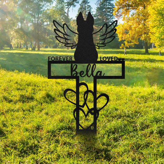 Handcrafted Iron Pet Memorial Sign - Personalized Tribute for Beloved Cats & Dogs