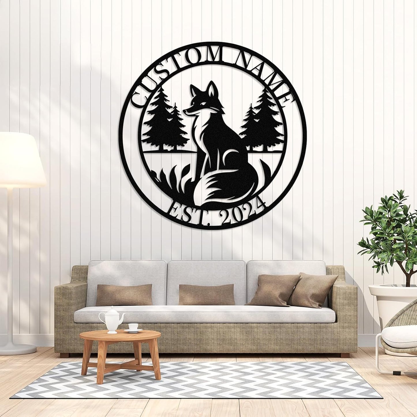 Custom Fox Iron Sign - Rustic Metal Wall Decor for Nature Lovers & Outdoor Spaces